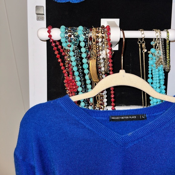 Mixed Blend Blue Sweater - Picture 3 of 3